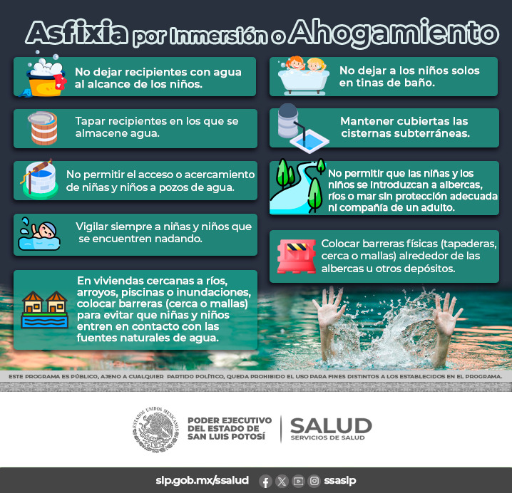 CONVOCA SALUD A SEGUIR MEDIDAS DE PREVENCIÓN CONTRA INTOXICACIONES Y AHOGAMIENTOS.